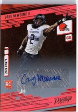 2021 Panini Prestige #263 Greg Newsome II Xtra Points Signatures Red (AU,RC)
