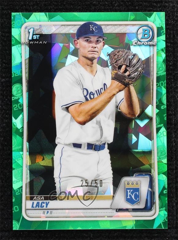 2020 Bowman Chrome Draft Sapphire Edition Green 25/50 Asa Lacy #BD-88 5x8
