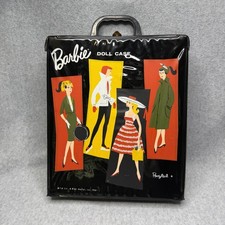 Vintage Barbie 1961 Black Vinyl Ponytaili Travel Case Doll 60s