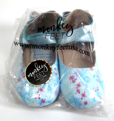 MONKEY FEET Limited-Edition NIB Girls Size 2-3 Years Leather Shoes Frozen Theme