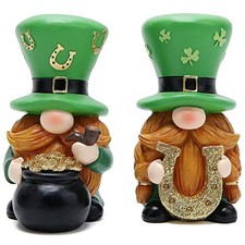 2 PCS Spring St Patricks Day Gnomes Decorations Beard Elf Decor Home Green 1