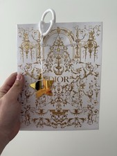 DIOR Gift Paper Holiday Bag with Gold Star Limited Edition 10" x 8" x 3"