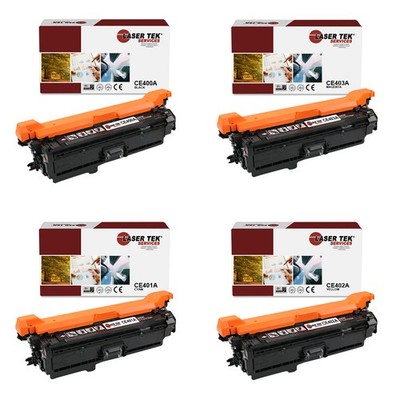 4Pk LTS 507A BCMY Compatible for HP LaserJet 500 M551dn M551n Toner Cartridge