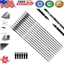 Precision 30-Inch Carbon Hunting Arrows - Removable Tips for Compound & Recurve