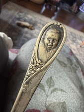 Vtg Gerber's Winthrop Silver Plate Baby Toddler Meal Spoon Flower