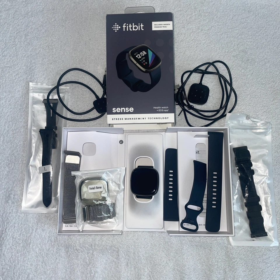 Fitbit Sense Activity Tracker - Carbon/Graphite Stainless Steel *FULLY WORKING* - Image 4 of 4