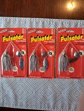 3 Vintage Nichols Pulsator Spinnerbaits 24K Gold Blades Made In USA! San Antonio