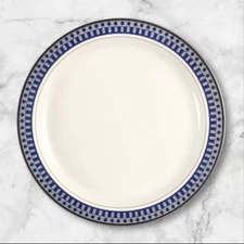 Mikasa Aztec Blue Salad & Dinner Plates | Set of 8 | Discontinued | Excellent