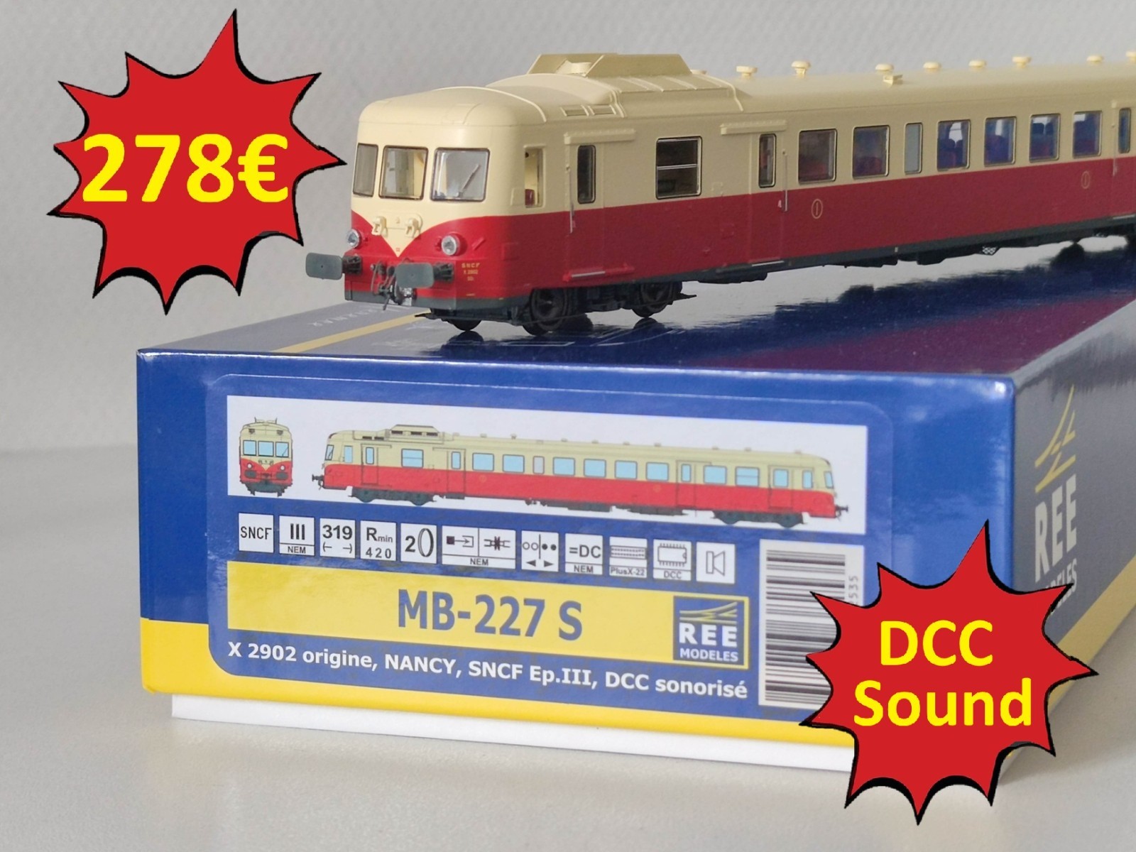 Autorail X2800 REE Modeles pour animer votre maquette de gare HO