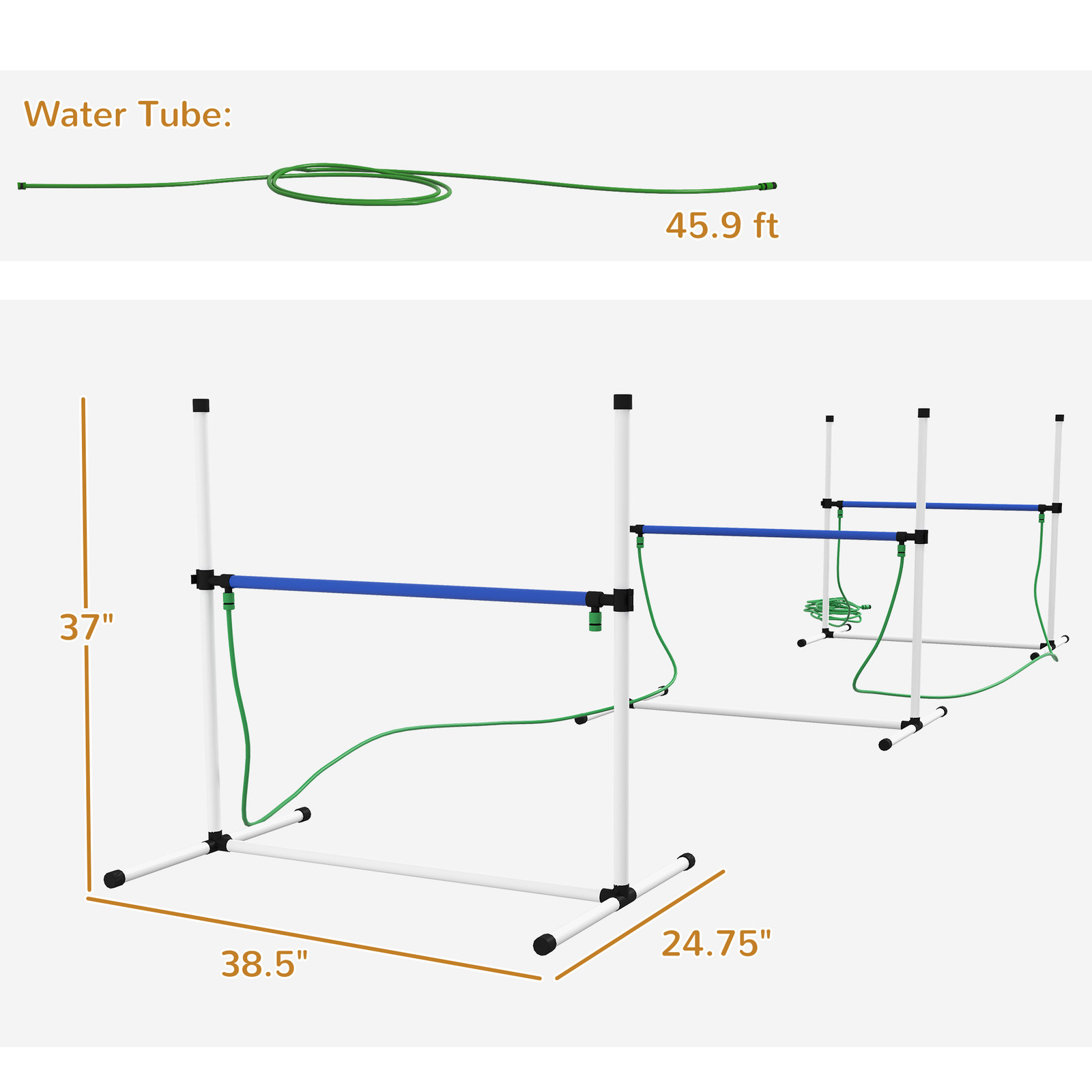4 Piece Dog Agility Training Equipment Set with 3 Hurdles, White