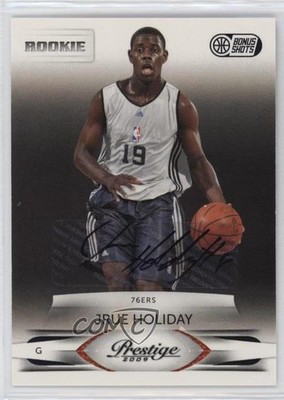 2009 Prestige Bonus Shots Black Signatures 1/25 Jrue Holiday Rookie Auto RC k4s