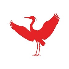 Heron Wings Open Wildlife Bird Vinyl Decal Window Wild birds life Laptop Sticker