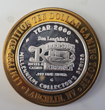 2000 Riverside Resort Laughlin NV $10 Casino Token .999 Silver 0.6oz MINT
