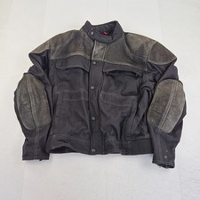 HEIN GERICKE Motorcycle Jacket Large Black Mens Full Zip Armoured Leather
