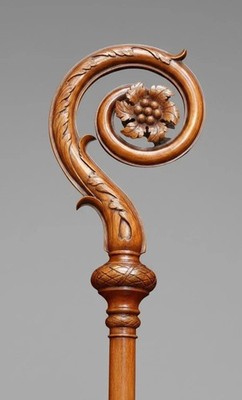 Wooden CROZIER Polish Staff Crosier Bishop Quality Craftsmanship, 70'' Christmas
