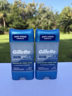 2 Gillette SkinGuard Antiperspirant Deodorant 72hr Protection Freshwater Timber