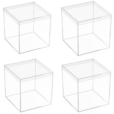 Acrylic Boxes For Display Large Clear Acrylic Boxes With Lids Transparent Square