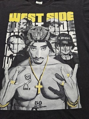 West Side Shirt Pro Champ L Shaka 2Pac Dr Dre Ice Cube Snoop Dogg Eazy E Rap Tee