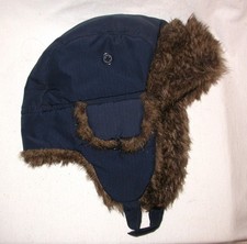 Toddler Kid Sherpa Navy Blue Trapper Hat Small 12-24 Months The Childrens Place