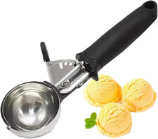 Ice Cream Scoop Premium Trigger Stainless Steel Ice Cream Scoop with Non-Slip Ha