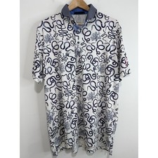 Greyson Mens Polo Shirt Sz L Snake Coral Novelty Print Performance Golf Athletic