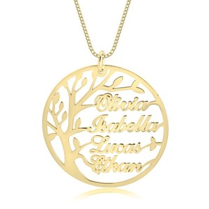 Authentic Family Tree Necklace with Names personalized custom handmade