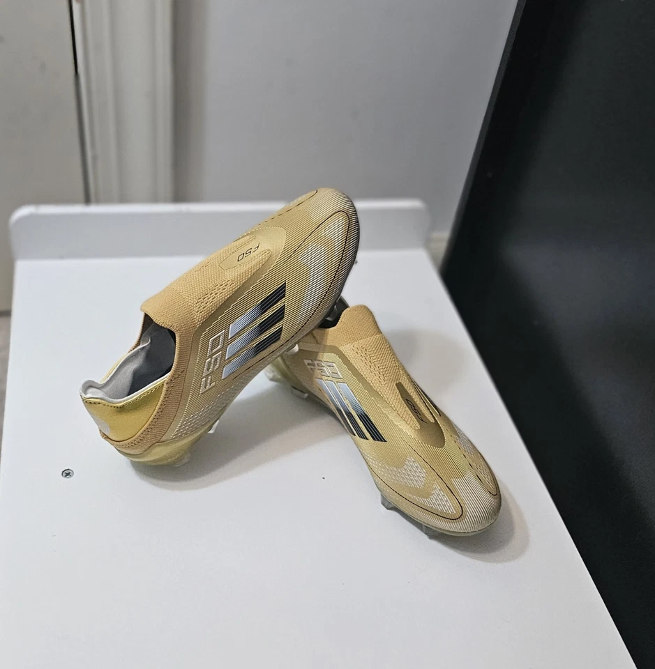 Botines de fútbol para hombre Adidas F50 Elite FG talla 10,5 color dorado Foto 4 de 4