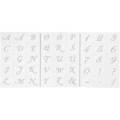 Viva Decor Hintergrundschablone Alphabet groß mit großen Zahlen