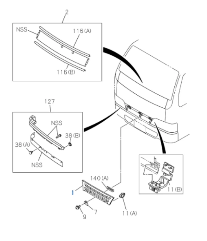 Rejilla delantera para ISUZU NPR NQR NRR NPR-HD 4HE1 4HK1 04-07 (color combinado) Foto 2 de 4