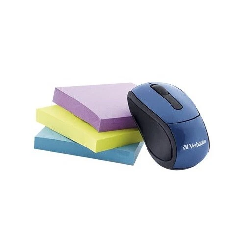 Verbatim 97471 USB Wireless Mini Nano Travel Optical Mouse Blue Radio Frequency - Image 4 of 4