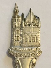 Vtg Souvenir Spoon Collectible Kampen Oude Raadhuis Netherlands NW Zilver 18