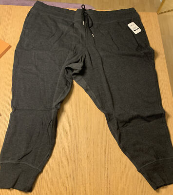 Reebok Women's Size 4X Black Heather Fleece Cuffed Jogger Sweatpant Elite Cozy