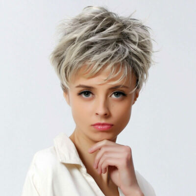 8 Colors Short Wave Straight Pixie Cut HalloweenCosplay Heat Resistant Wigs New