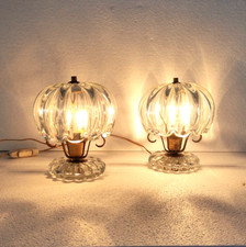 Barovier Carlo Scarpa  Coppia lampade Murano Anni 40