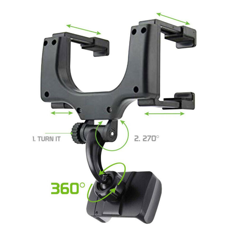 Support Universel Pour Téléphone à Fixer Au Rétroviseur - Porte Téléphone Voiture 360°