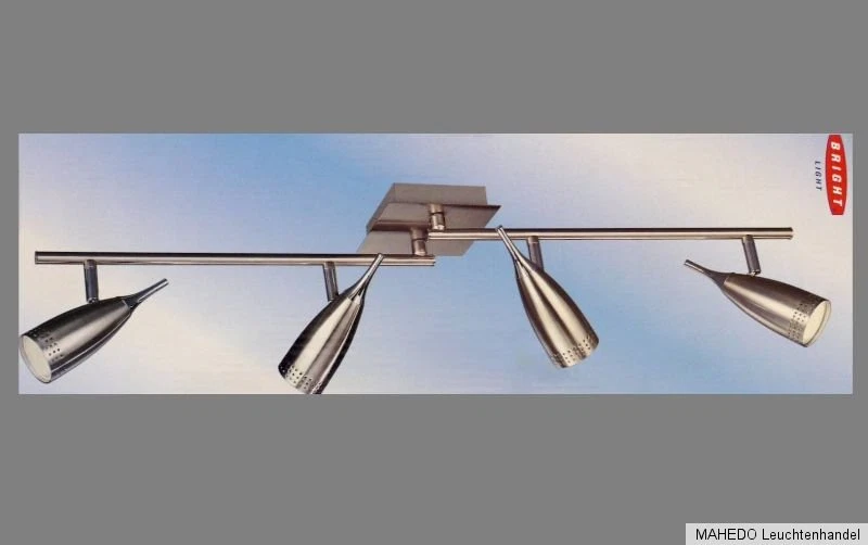 Deckenleuchte Deckenlampe Deckenstrahler BRIGHT LIGHT 4 Energiesparlampe Metall - Bild 1 von 1