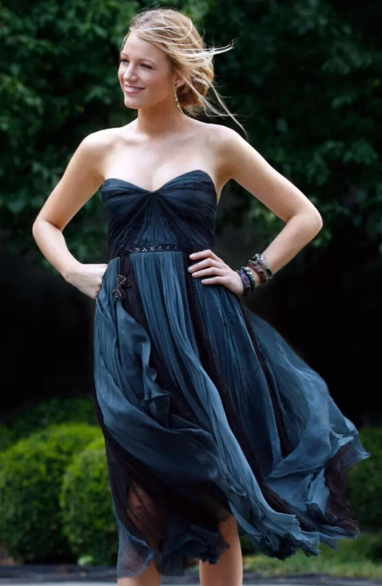 New $8900 Mendel Gossip Girl Runway Pleated Lace Celebrity