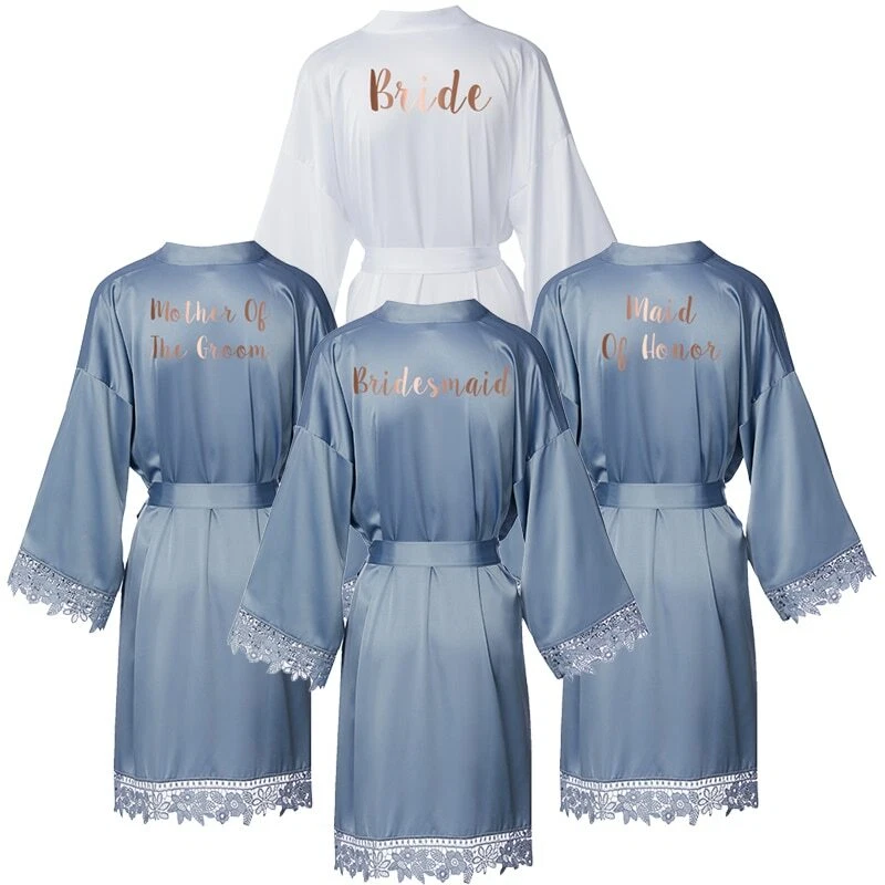 Blue hot sale bridesmaid robes