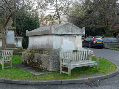 FOTO CROYDON CAPPER MONUMENT WEST NORWOOD FRIEDHOF PORTLAND STEIN MAUSOLEUM WI