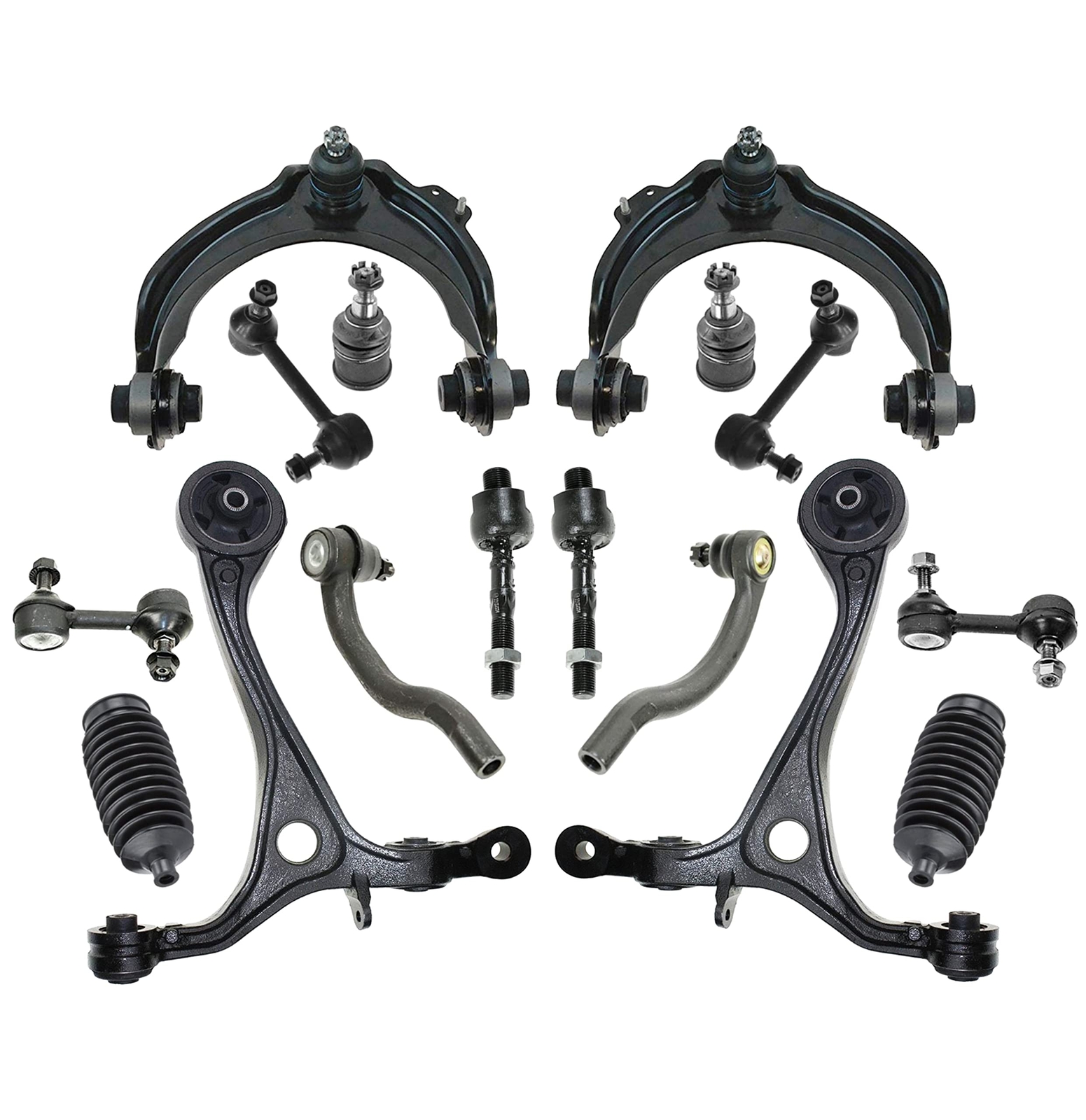 16 Pc Control Arms Sway Bars Tie Rods Ball Joints Suspension Kit for
