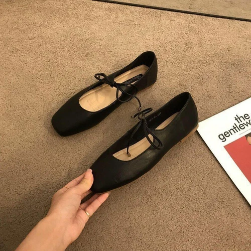 Mujeres Cómodos Pisos Suave Barco Zapatos Mocasines Poco Profundos Punta Redonda Ballet Planos - Imagen 30 de 30
