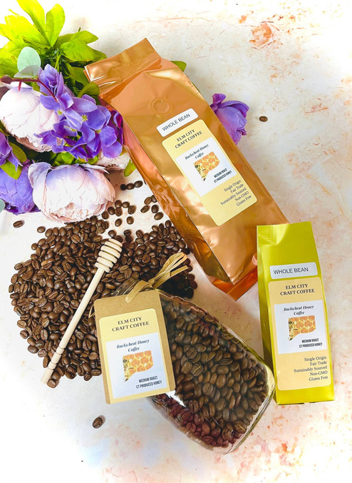 Проба кофе с гречневым медом в золотистом пакетике Цельные зерна 2 унции