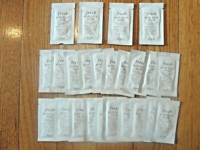 24 FRESH Rose Face Mask Travel Samples NEW 0.13 fl oz ea = 3.12 fl oz