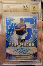 2018 Leaf Metal JARRED KELENIC Top Picks Blue Wave Prismatic Auto RC /20 BGS 9.5