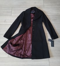 Women's Tommy Hilfiger Trench Coat Black Color Size Xs Bnwt