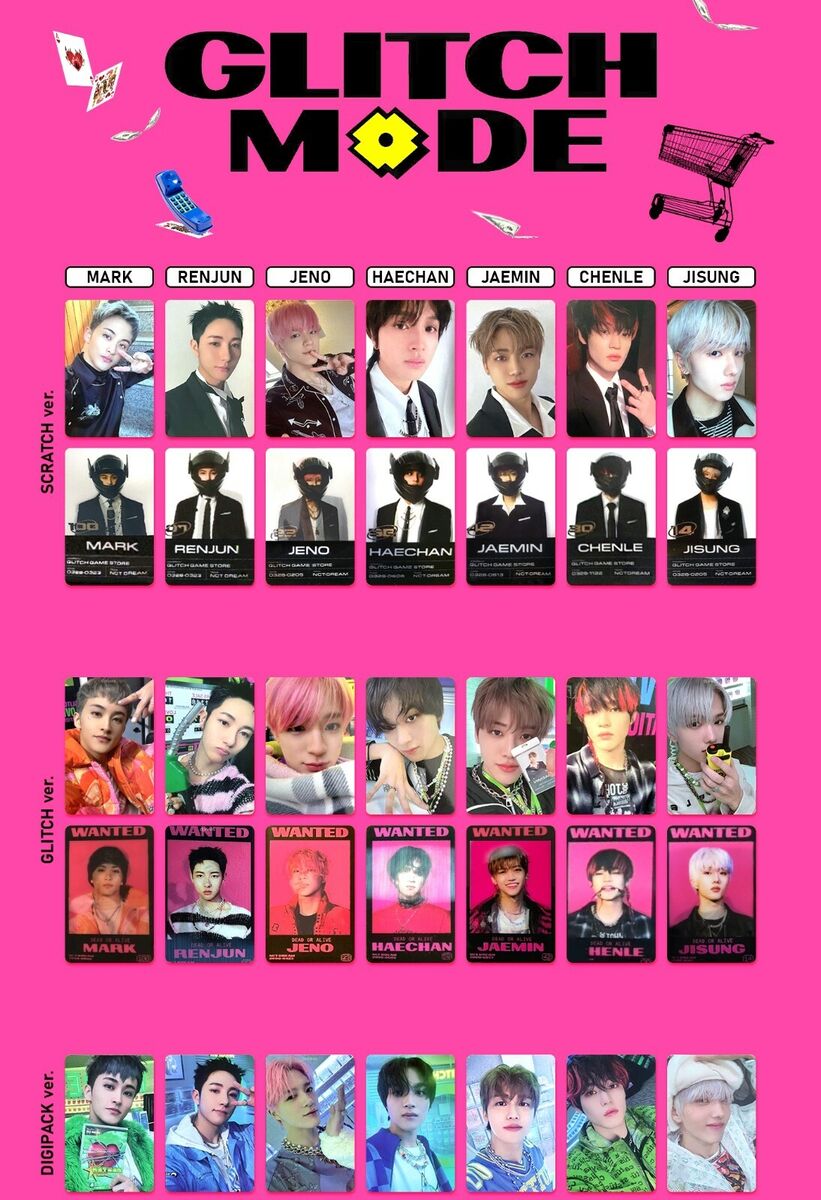 NCT Dream Glitch Mode official photo card Scratch Digipack NCT Dream Glitch Mode official photo card Scratch Digipack