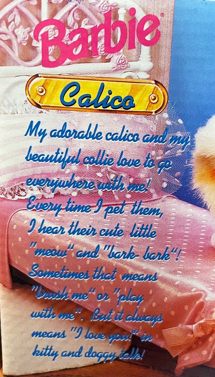 VTG Barbie Pet Calico Kitty Cat NEW IN BOX #14235 1995 VTG Barbie Pet Calico Kitty Cat NEW IN BOX #14235 1995