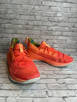 Mens Under Armour Sour Patch Kids x Curry 7 Peach Plasma Shoes Sneaker Sz 9 Read
