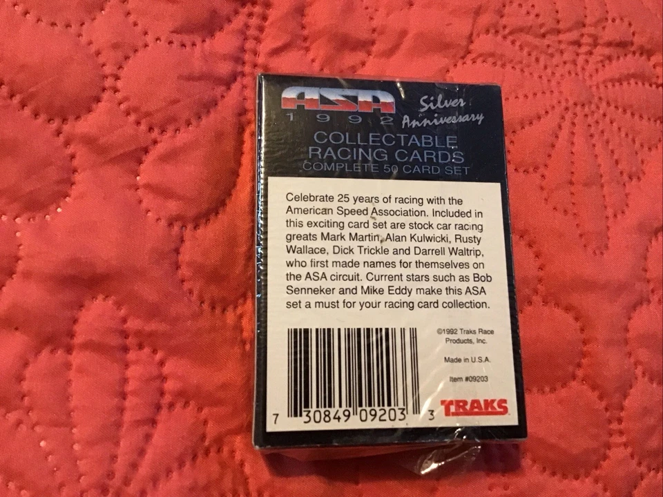 1992 ASA Silver Anniversary Collectable Racing Cards Complete 50 Card Set Sealed - Image 2 of 2