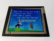 Glass Magic Lantern Slide SONG HIT SLIDE JVR NY AND WHEN IT TURNS OUT TO BE JUST